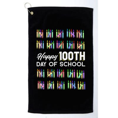 Happy 100th Day Of School Student Gift 100 Days Of School Platinum Collection Golf Towel