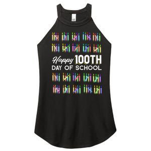 Happy 100th Day Of School Student Gift 100 Days Of School Women's Perfect Tri Rocker Tank