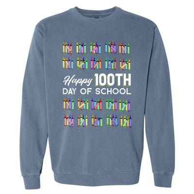 Happy 100th Day Of School Student Gift 100 Days Of School Garment-Dyed Sweatshirt