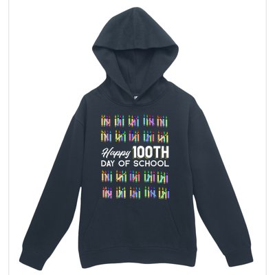 Happy 100th Day Of School Student Gift 100 Days Of School Urban Pullover Hoodie