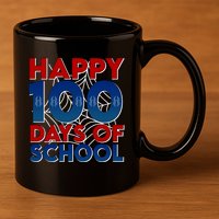Happy 100 Days Of School Cute Superhero 11oz C Handle Ceramic Mug