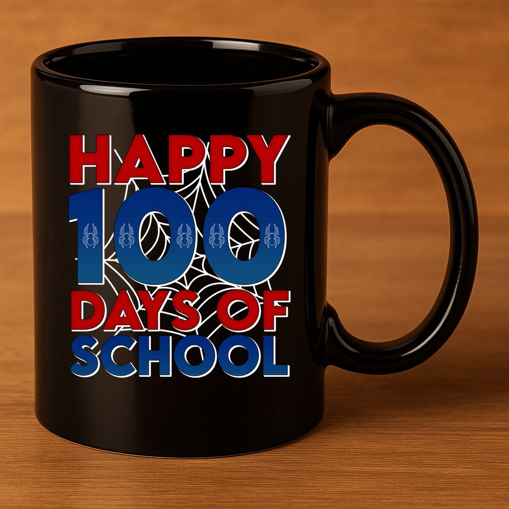 Happy 100 Days Of School Cute Superhero 11oz C Handle Ceramic Mug