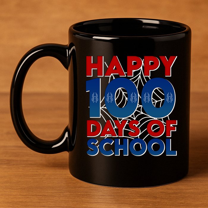 Happy 100 Days Of School Cute Superhero 11oz C Handle Ceramic Mug