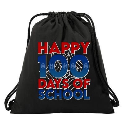 Happy 100 Days Of School Cute Superhero Drawstring Bag
