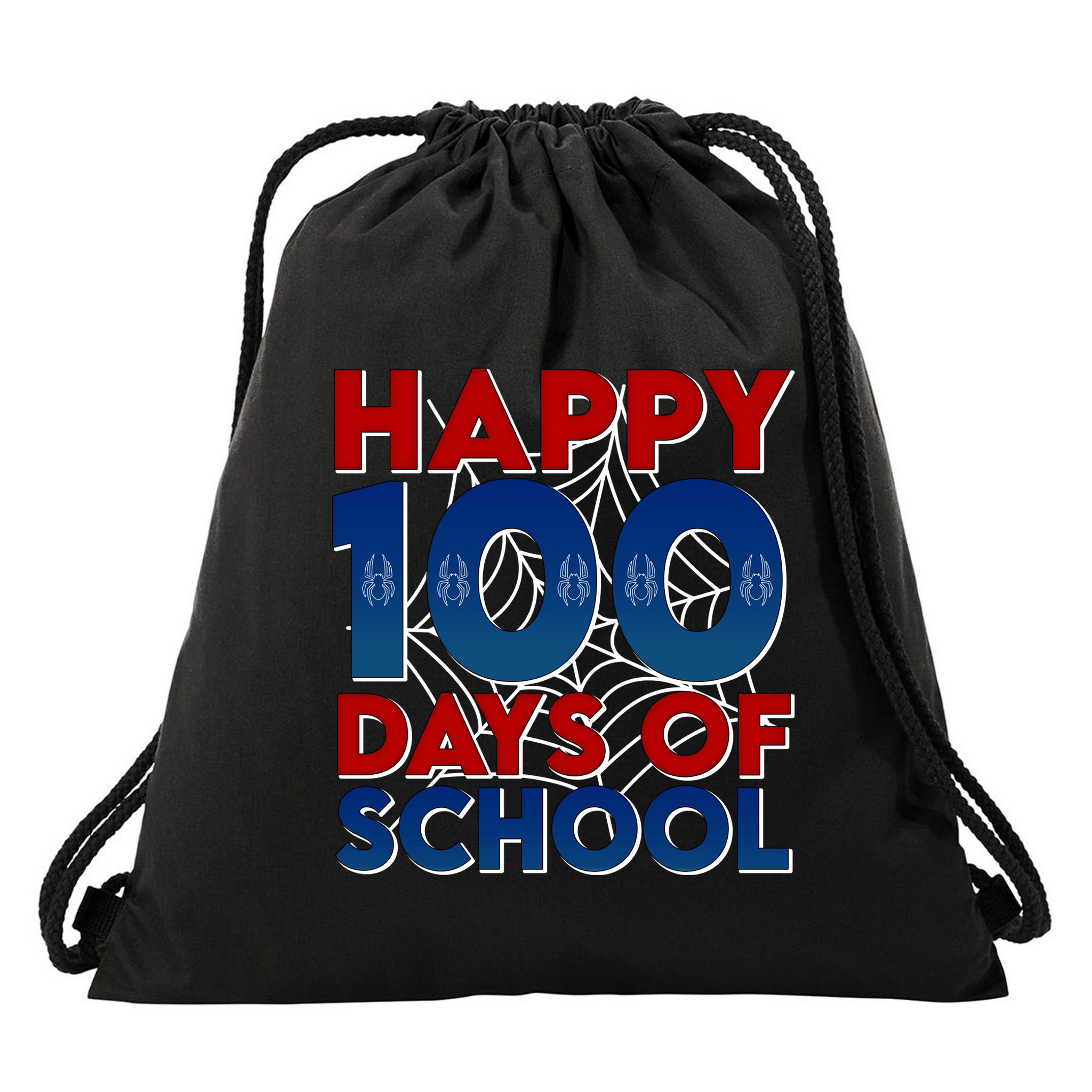 Happy 100 Days Of School Cute Superhero Drawstring Bag