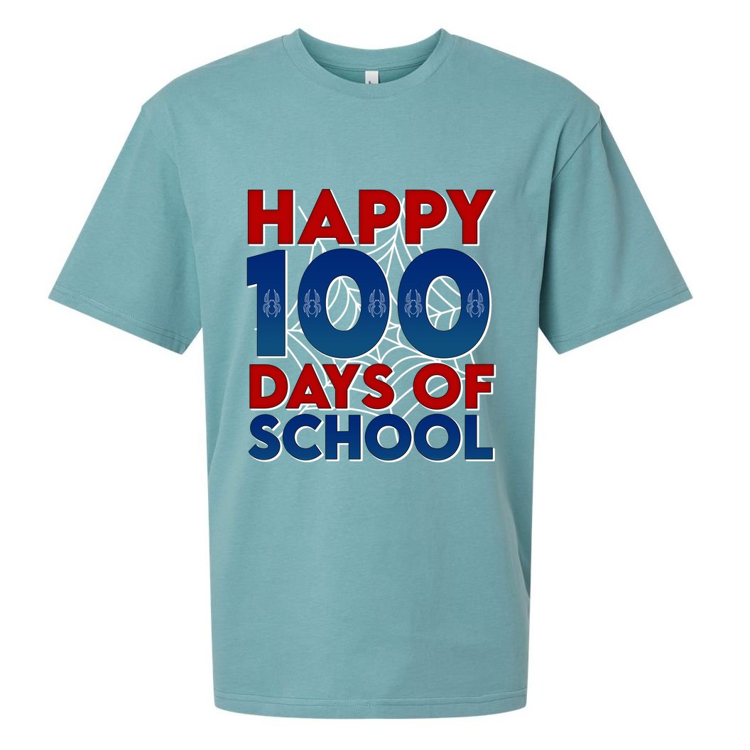 Happy 100 Days Of School Cute Superhero Sueded Cloud Jersey T-Shirt