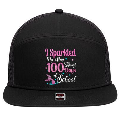 HAPPY 100TH DAY I SPARKLED MY WAY THROUGH 100 DAYS OF SCHOOL 7 Panel Mesh Trucker Snapback Hat