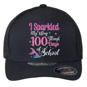 HAPPY 100TH DAY I SPARKLED MY WAY THROUGH 100 DAYS OF SCHOOL Flexfit Unipanel Trucker Cap