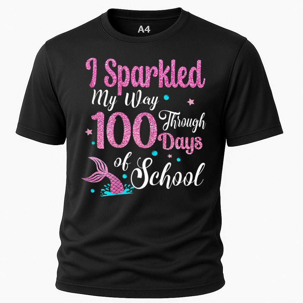 HAPPY 100TH DAY I SPARKLED MY WAY THROUGH 100 DAYS OF SCHOOL Cooling Performance Crew T-Shirt