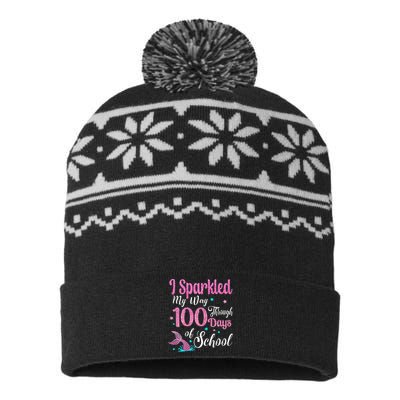 HAPPY 100TH DAY I SPARKLED MY WAY THROUGH 100 DAYS OF SCHOOL USA-Made Snowflake Beanie