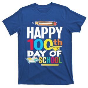 Happy 100th Day Of School Teacher Students Costume Funny Gift T-Shirt