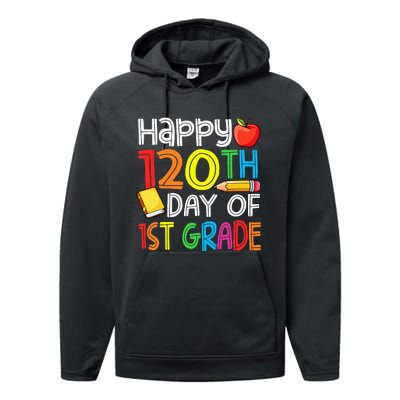 Happy 120 Days 1st Grade Performance Fleece Hoodie