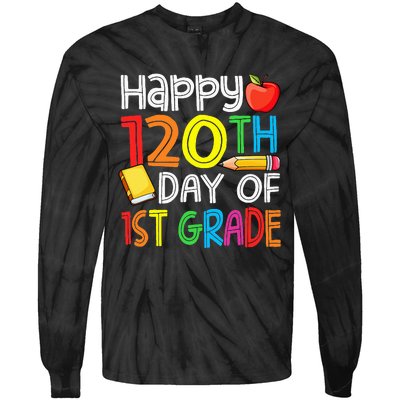 Happy 120 Days 1st Grade Tie-Dye Long Sleeve Shirt