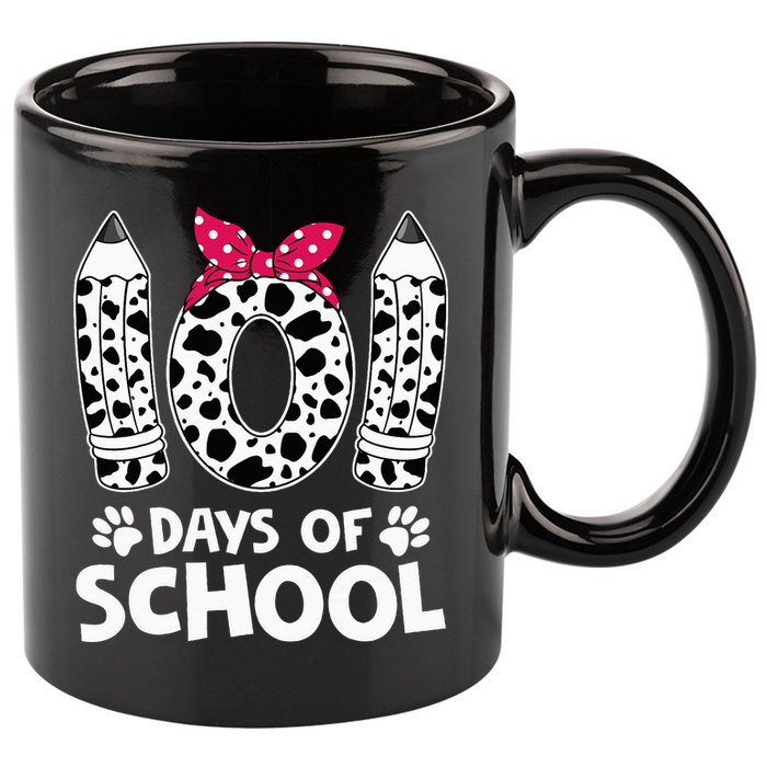 Happy 101 Days Of School Funny Student Teacher Gifts 11oz C Handle Ceramic Mug