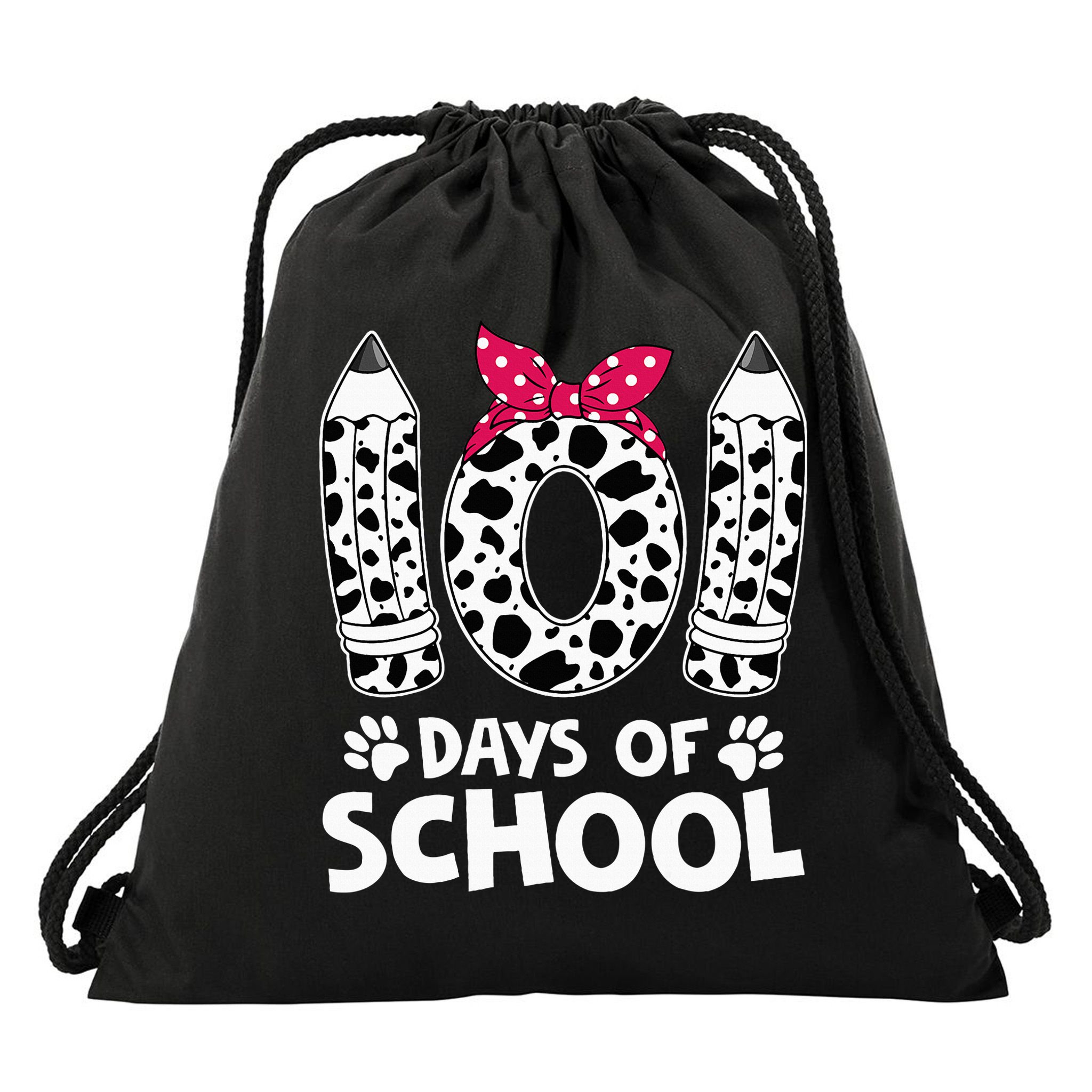 Happy 101 Days Of School Funny Student Teacher Gifts Drawstring Bag