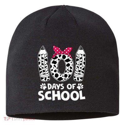 Happy 101 Days Of School Funny Student Teacher Gifts Sustainable Beanie