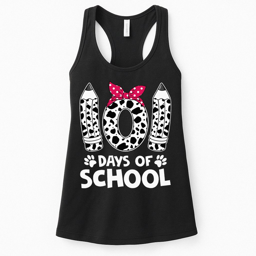 Happy 101 Days Of School Funny Student Teacher Gifts Womens Tank Top