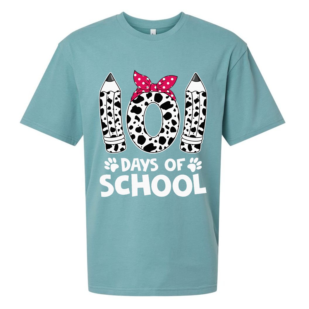 Happy 101 Days Of School Funny Student Teacher Gifts Sueded Cloud Jersey T-Shirt