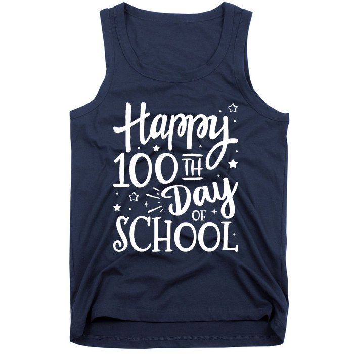 Happy 100th Day Of School For 100 Days Student And Teacher Tank Top