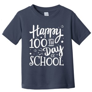 Happy 100th Day Of School For 100 Days Student And Teacher Toddler T-Shirt