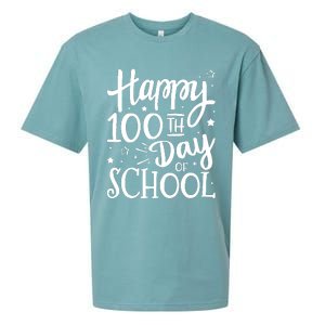 Happy 100th Day Of School For 100 Days Student And Teacher Sueded Cloud Jersey T-Shirt