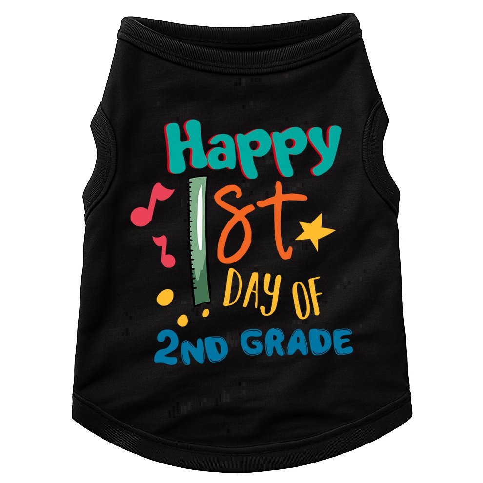 Happy 1st Day Of 2nd Grade Back To School Doggie Tank