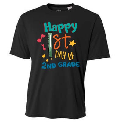 Happy 1st Day Of 2nd Grade Back To School Cooling Performance Crew T-Shirt