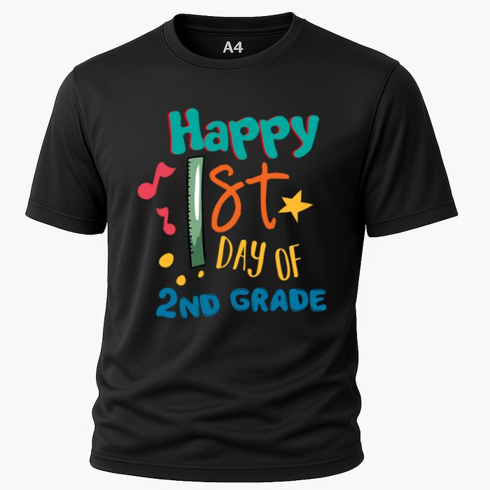 Happy 1st Day Of 2nd Grade Back To School Cooling Performance Crew T-Shirt