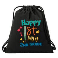 Happy 1st Day Of 2nd Grade Back To School Drawstring Bag