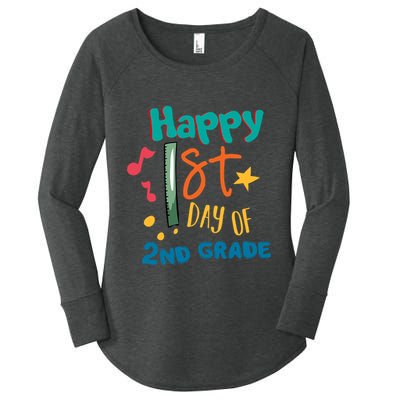Happy 1st Day Of 2nd Grade Back To School Women's Perfect Tri Tunic Long Sleeve Shirt