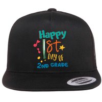 Happy 1st Day Of 2nd Grade Back To School Flat Bill Trucker Hat