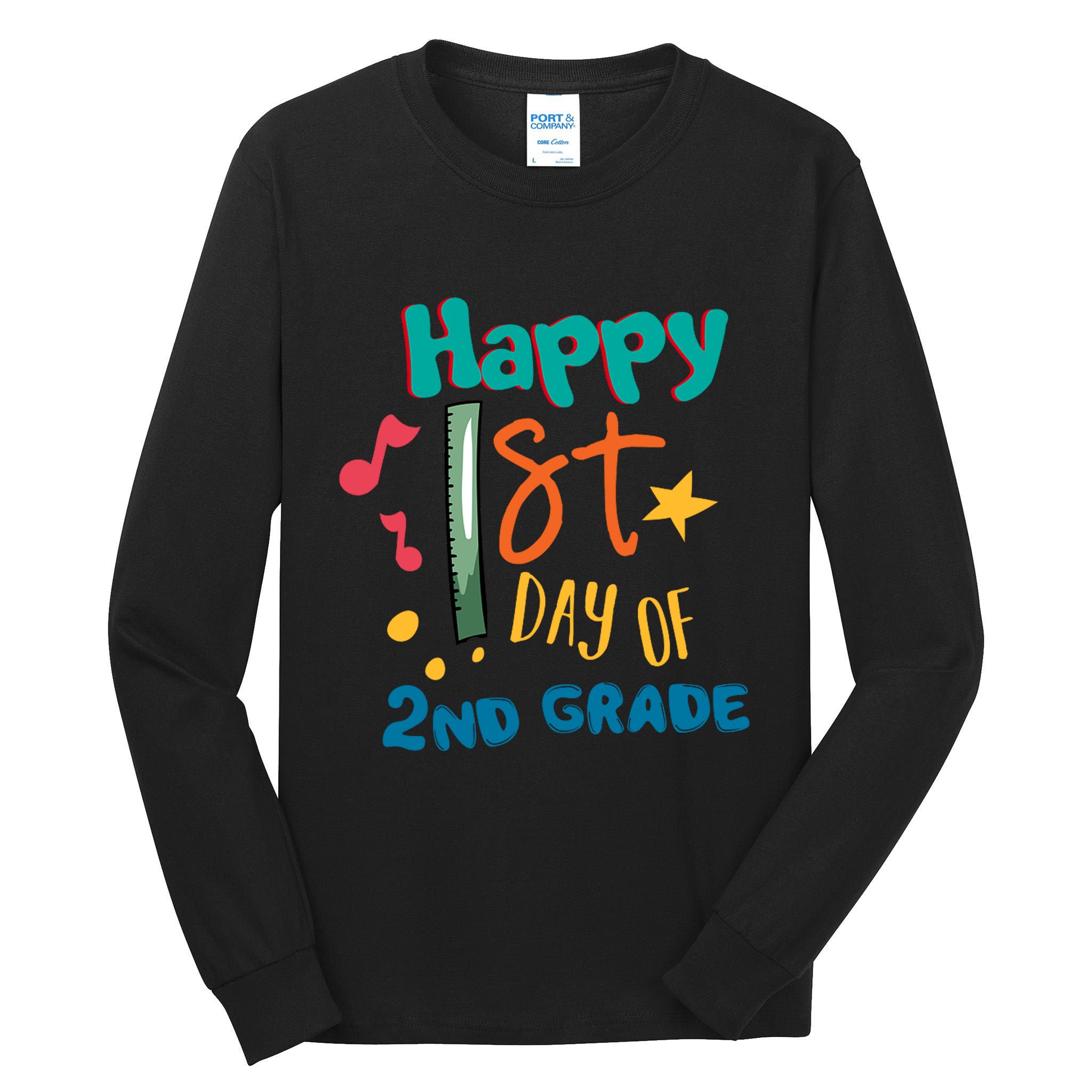 Happy 1st Day Of 2nd Grade Back To School Tall Long Sleeve T-Shirt