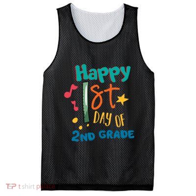 Happy 1st Day Of 2nd Grade Back To School Mesh Reversible Basketball Jersey Tank