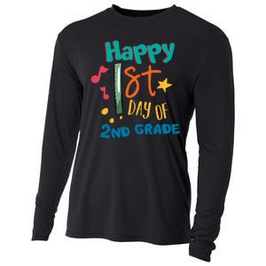 Happy 1st Day Of 2nd Grade Back To School Cooling Performance Long Sleeve Crew