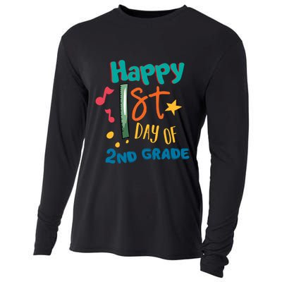 Happy 1st Day Of 2nd Grade Back To School Cooling Performance Long Sleeve Crew