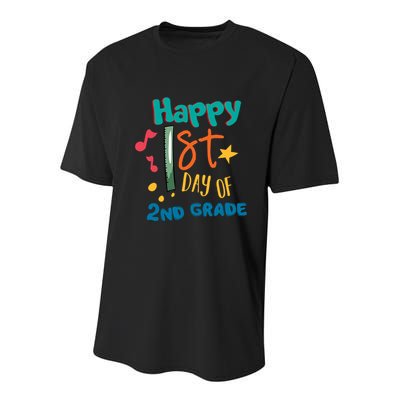 Happy 1st Day Of 2nd Grade Back To School Youth Performance Sprint T-Shirt