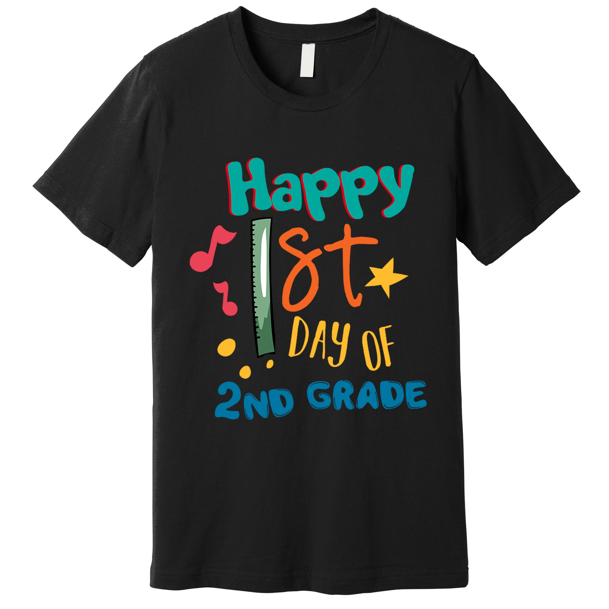 Happy 1st Day Of 2nd Grade Back To School Premium T-Shirt