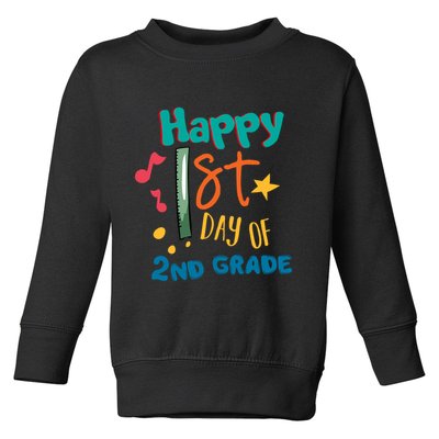 Happy 1st Day Of 2nd Grade Back To School Toddler Sweatshirt