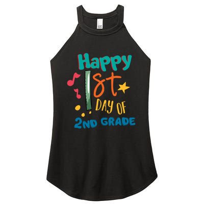 Happy 1st Day Of 2nd Grade Back To School Women's Perfect Tri Rocker Tank