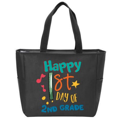 Happy 1st Day Of 2nd Grade Back To School Zip Tote Bag
