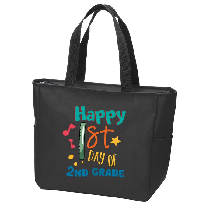 Happy 1st Day Of 2nd Grade Back To School Zip Tote Bag