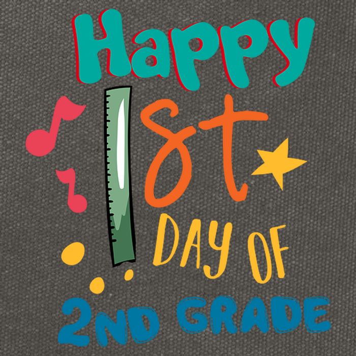 Happy 1st Day Of 2nd Grade Back To School Cotton Canvas Backpack