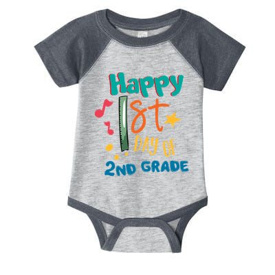 Happy 1st Day Of 2nd Grade Back To School Infant Baby Jersey Bodysuit