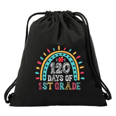 Happy 120th Day of School Rainbow Teacher 120 Day of School Drawstring Bag
