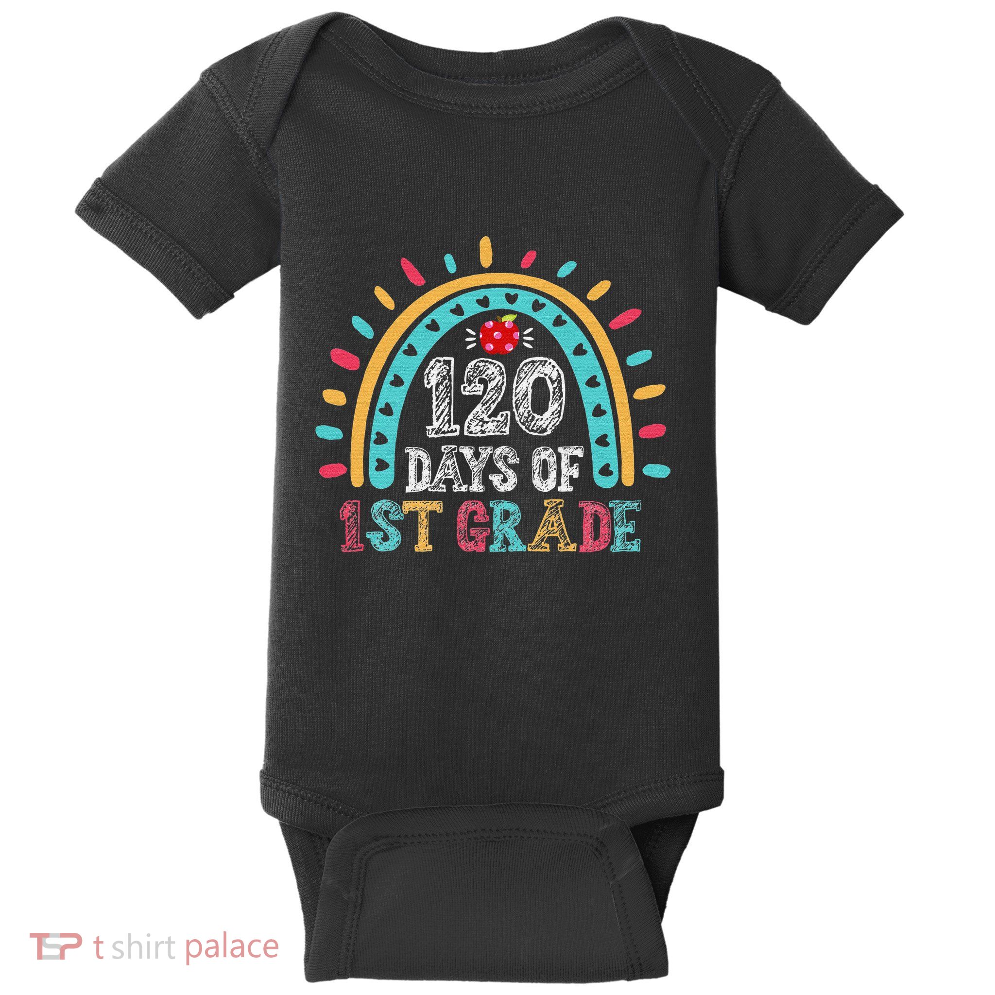 Happy 120th Day of School Rainbow Teacher 120 Day of School Baby Bodysuit