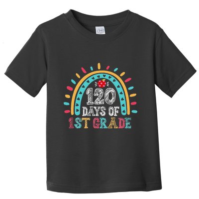 Happy 120th Day of School Rainbow Teacher 120 Day of School Toddler T-Shirt