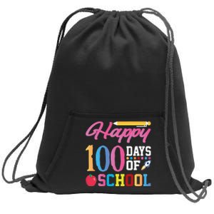 Happy 100 Days Of School Sweatshirt Cinch Pack Bag