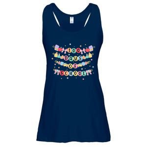 Happy 100 Days Of School Bracelet Teacher Student 100th Day Ladies Essential Flowy Tank