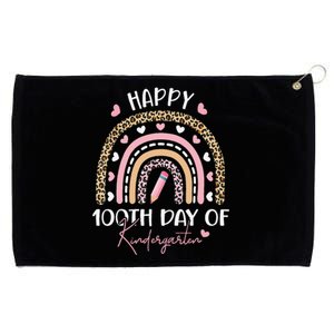 Happy 100th Day Of Kindergarten 100 Days Of School Teacher Gift Grommeted Golf Towel