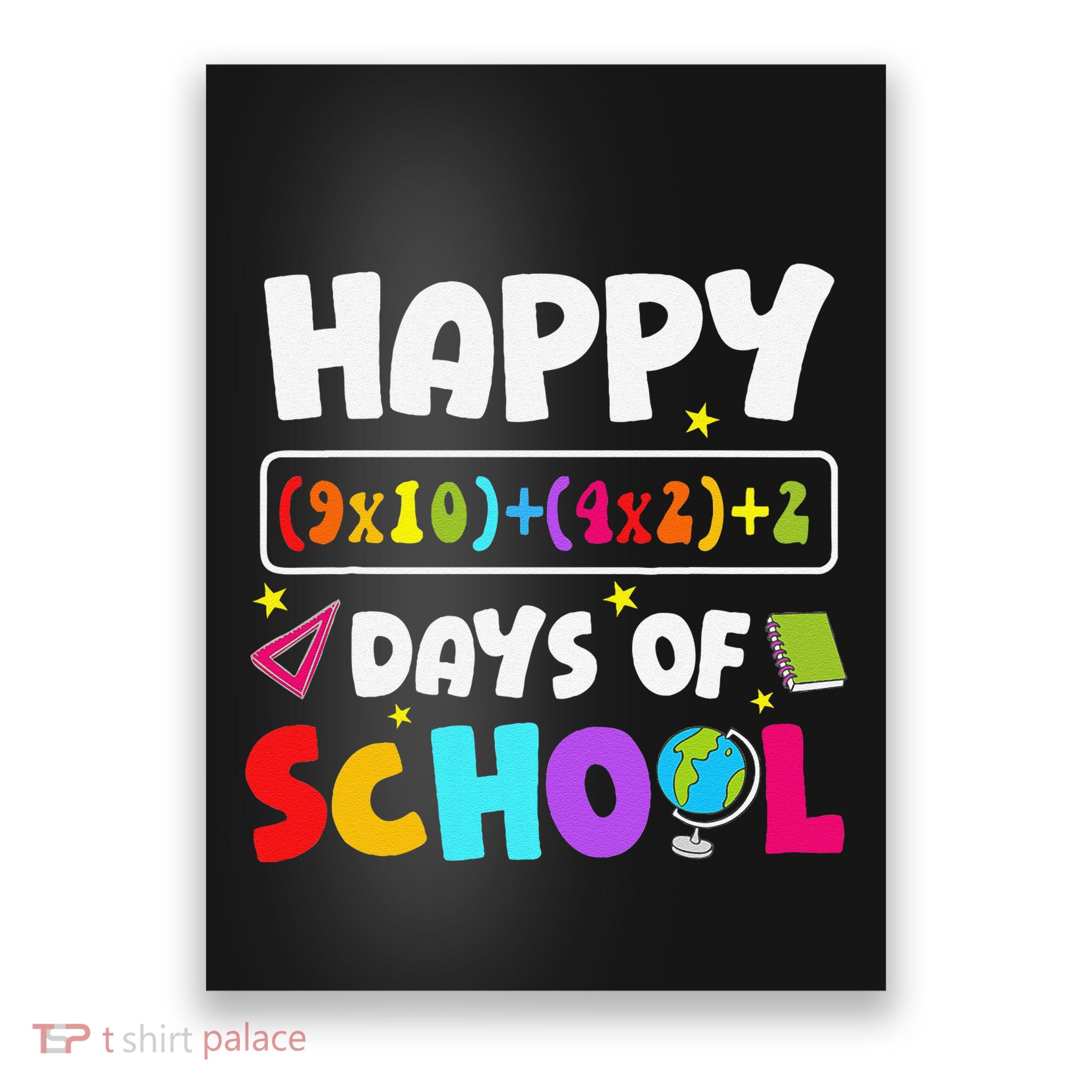 Happy 100 Days School Math Equation 100th Day Of School Poster